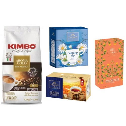 Кофе зерновой, 3 пачки чая Кофе зерновой, 3 пачки чая